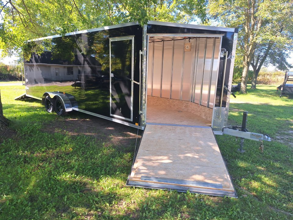New 7X29 Stealth Trailers 4 place Snowmobile Trailer Aluminum