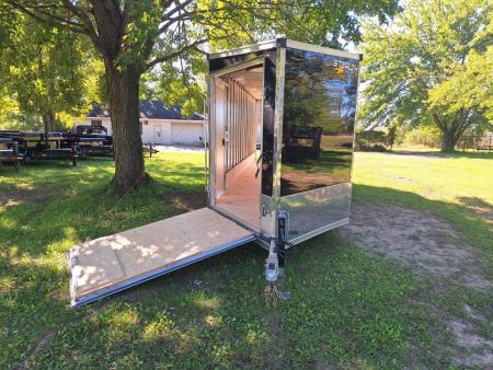 New 7X29 Stealth Trailers 4 place Snowmobile Trailer Aluminum