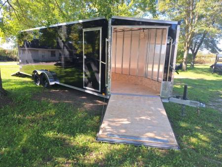New 7X29 Stealth Trailers 4 place Snowmobile Trailer Aluminum
