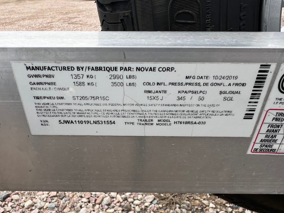 Used 2020 H&H Trailers 10' Aluminum Utility Trailer