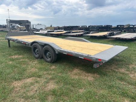 New 2027 Diamond C 102x24 Tandem 23K GN Pro Tilt w/ Hydraulic Jacks, Drive Over Fenders, & 6' Stationary Deck