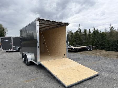 New 2026 XPRESS 7' x 16' Aluminum Enclosed Cargo Trailer w/ 12" Extra Height & Ramp Door!