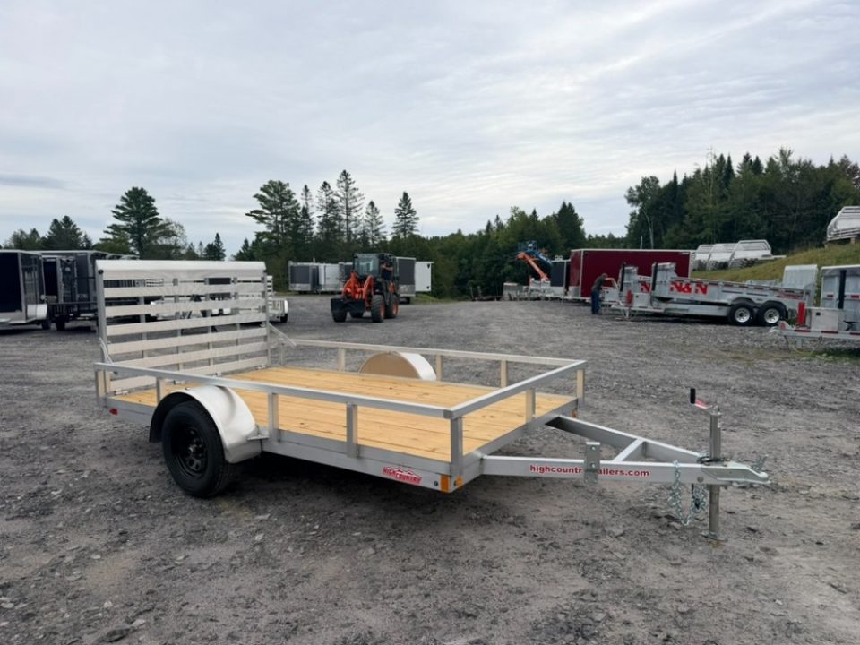 New 2027 High Country 80" x 12' Aluminum Single Axle Open Landscape Utility Trailer