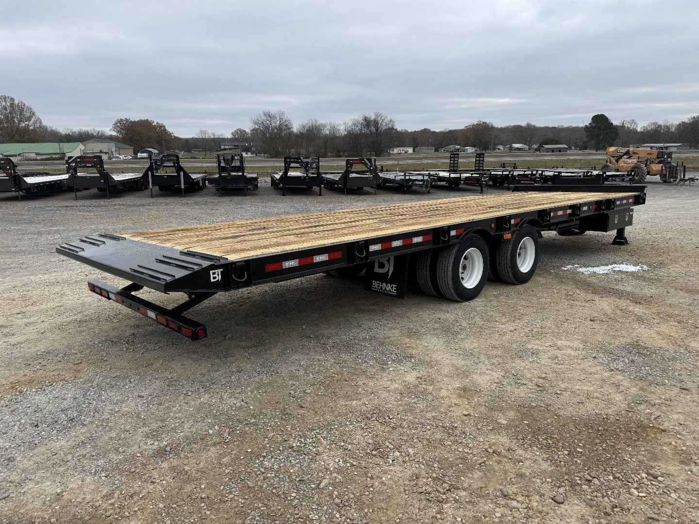 New 2025 Behnke 102"x30' 20 TON Pintle Hitch Tag Trailer *AIR TILT*