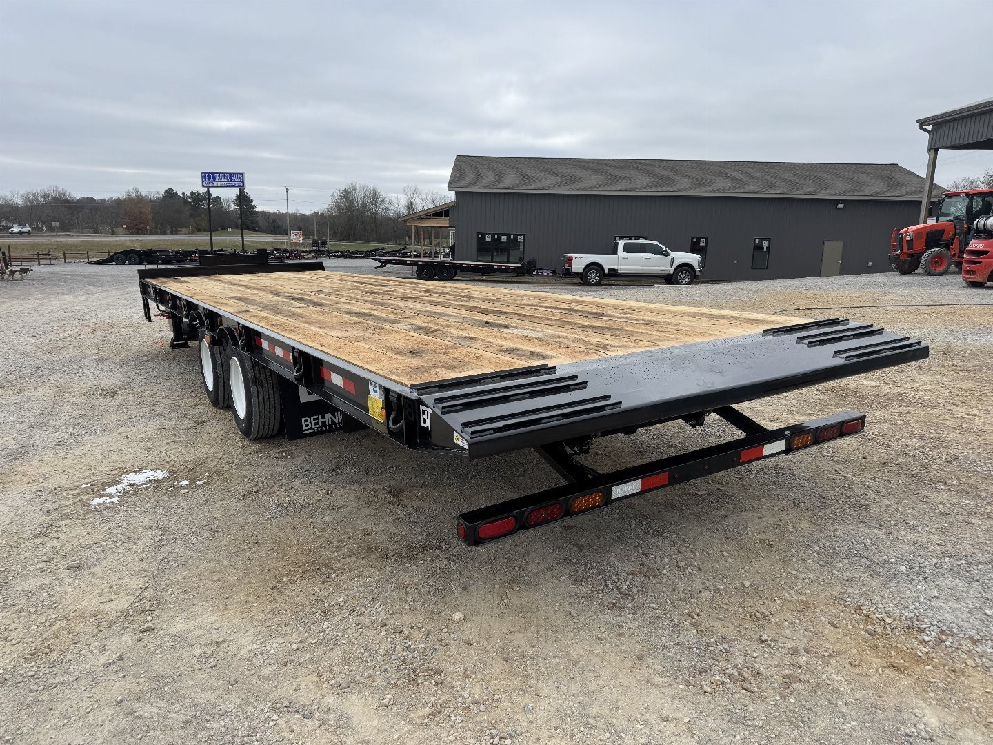 New 2025 Behnke 102"x30' 20 TON Pintle Hitch Tag Trailer *AIR TILT*