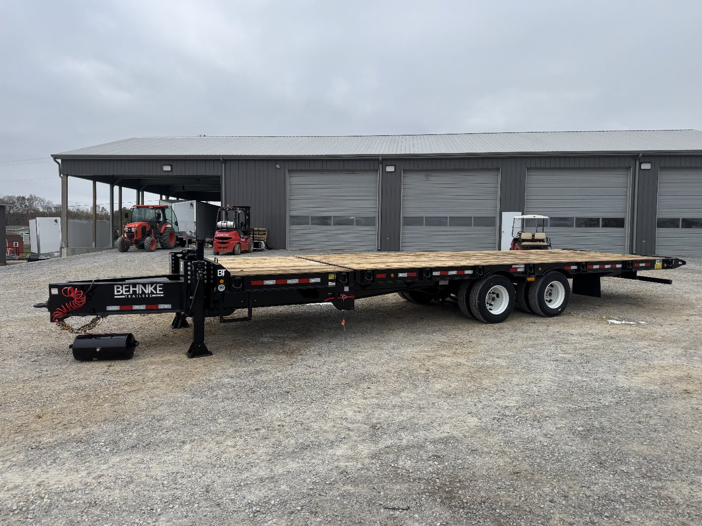 New 2025 Behnke 102"x30' 20 TON Pintle Hitch Tag Trailer *AIR TILT*