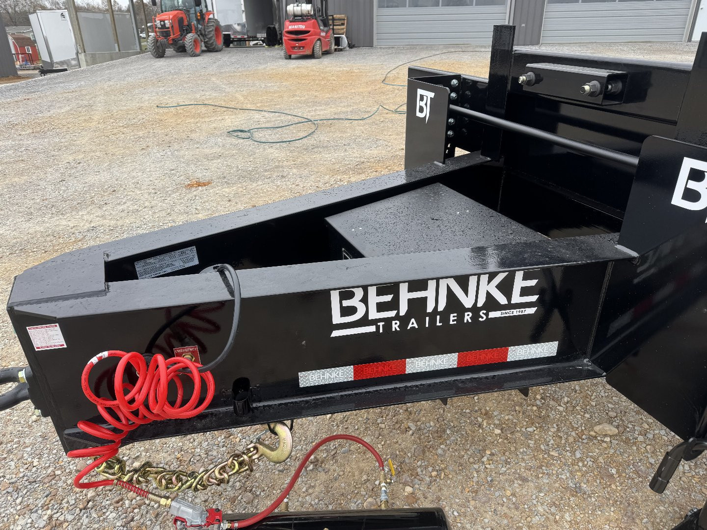 New 2025 Behnke 102"x30' 20 TON Pintle Hitch Tag Trailer *AIR TILT*