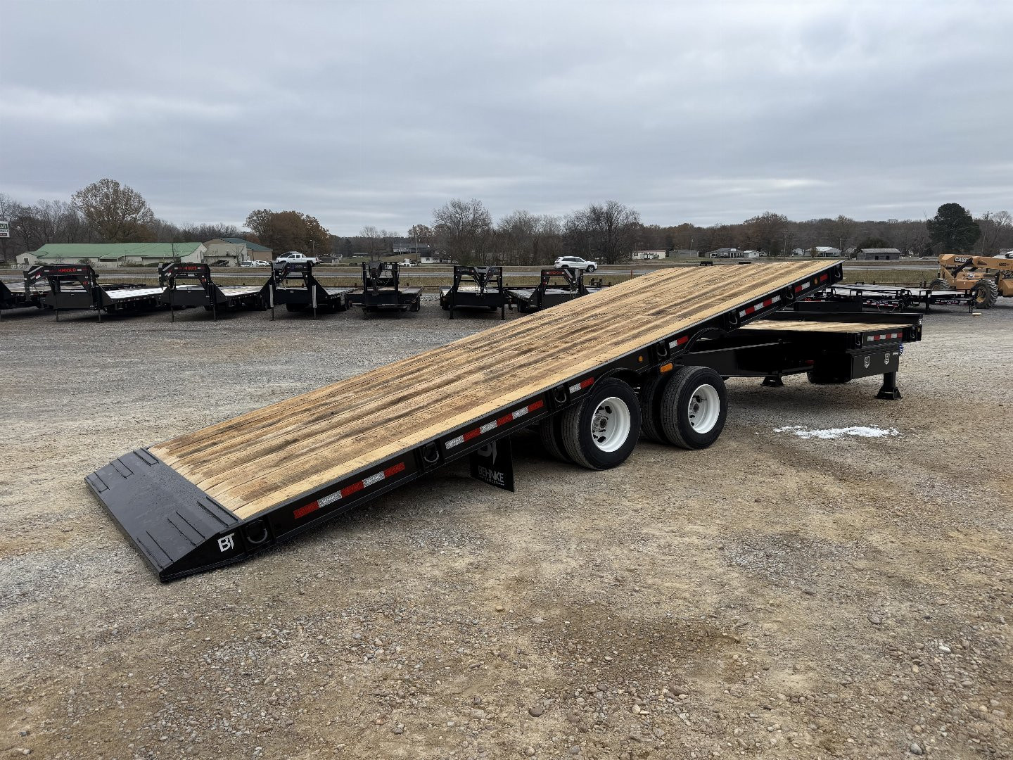 New 2025 Behnke 102"x30' 20 TON Pintle Hitch Tag Trailer *AIR TILT*