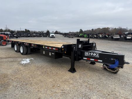 New 2025 Behnke 102"x30' 20 TON Pintle Hitch Tag Trailer *AIR TILT*