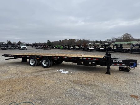 New 2025 Behnke 102"x30' 20 TON Pintle Hitch Tag Trailer *AIR TILT*