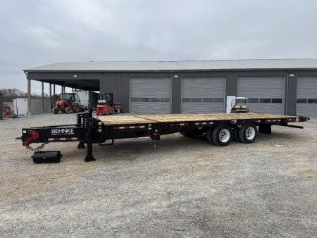 New 2025 Behnke 102"x30' 20 TON Pintle Hitch Tag Trailer *AIR TILT*