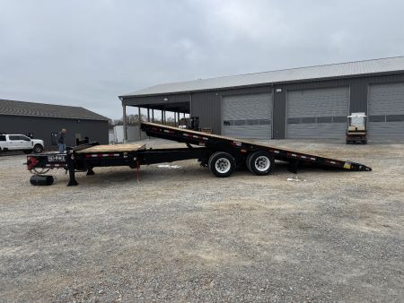 New 2025 Behnke 102"x30' 20 TON Pintle Hitch Tag Trailer *AIR TILT*