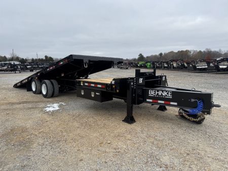 New 2025 Behnke 102 x30' 20 TON Pintle Hitch Tag Trailer *AIR TILT*