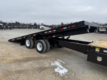 New 2025 Behnke 102"x30' 20 TON Pintle Hitch Tag Trailer *AIR TILT*