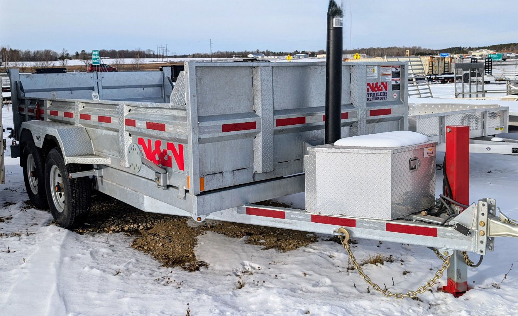 New RENTAL-2025 N & N 14' INNO Dump Trailer 82x14 TA 14k