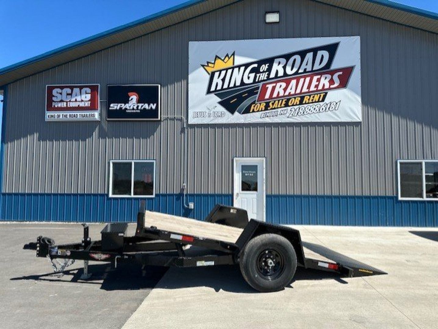 New 2023 H&H 78X12 SA 7K Steel Tilt Utility Trailer