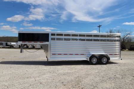 New 2024 Featherlite Trailers 8117 6'7 X 20' Stock / Stock Combo Trailer