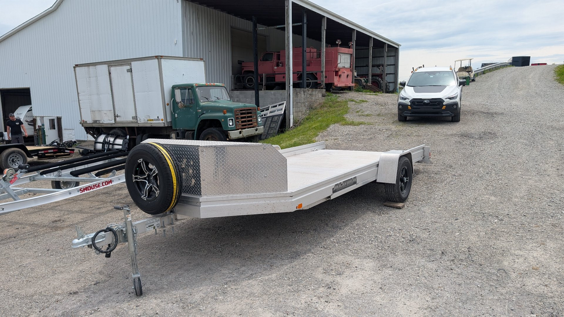 Used 2024 Aluma 14' UTV Trailer w/ Slide Out Ramp