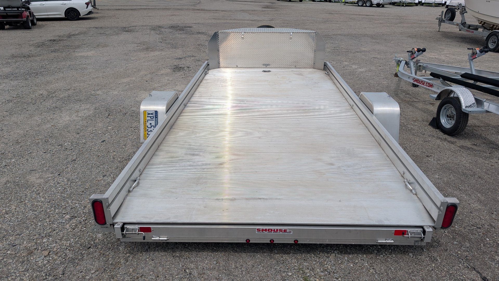 Used 2024 Aluma 14' UTV Trailer w/ Slide Out Ramp