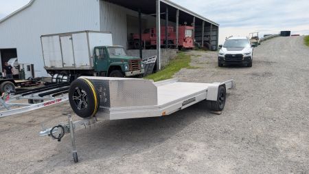 Used 2024 Aluma 14' UTV Trailer w/ Slide Out Ramp