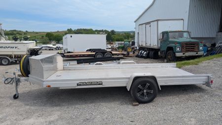 Used 2024 Aluma 14' UTV Trailer w/ Slide Out Ramp