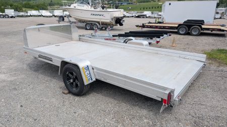 Used 2024 Aluma 14' UTV Trailer w/ Slide Out Ramp