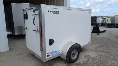 New 2026 LEGEND 5x8 + 1' V-Nose Thunder Enclosed Cargo Trailer w/ Ramp