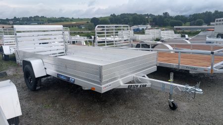New 2026 Aluma 5'8" x 12 HD EDGE Utility w/ 12" Side Rack Kit