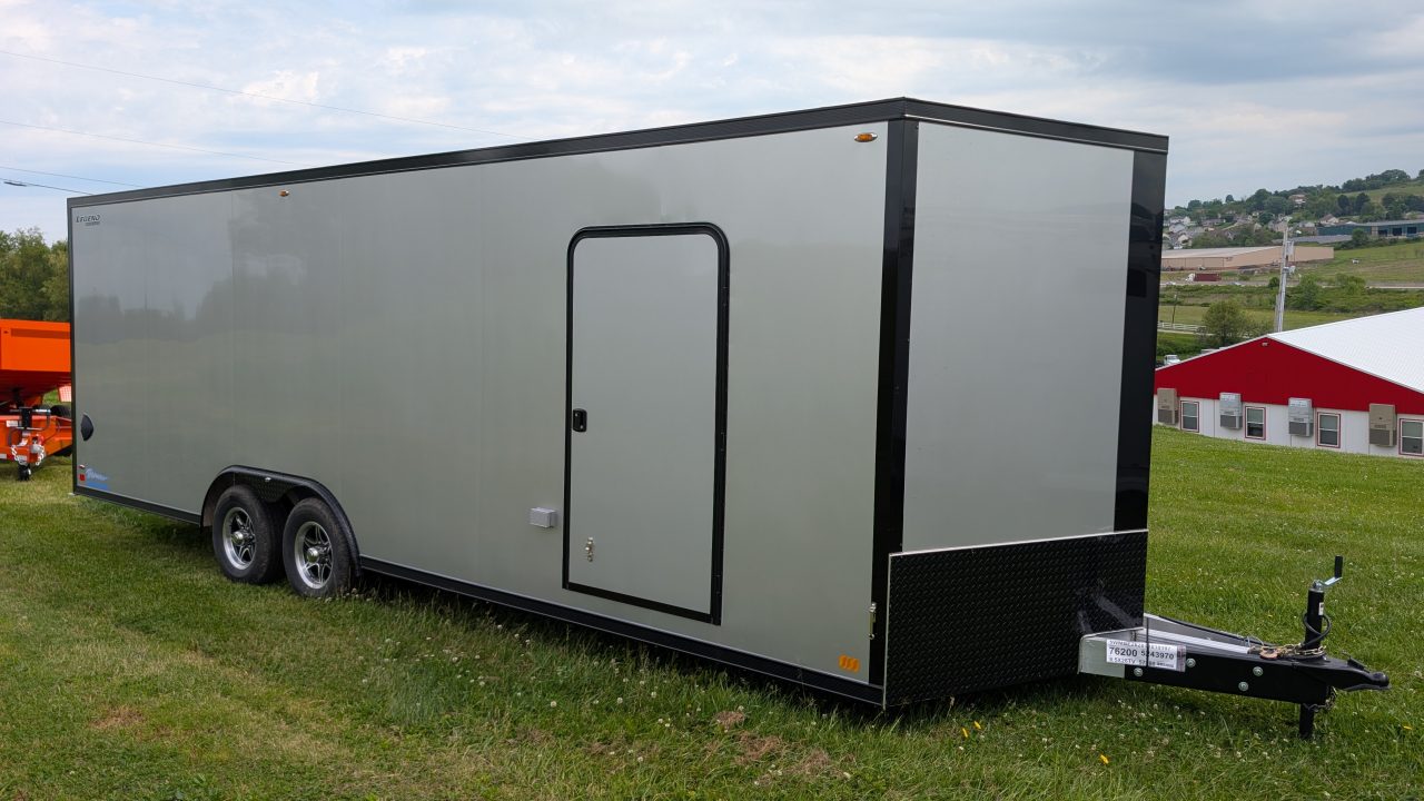 New 2026 Legend 8.5 x 24 + 2' V Thunder Enclosed Car Hauler w/ Ramp Door (84" Interior)