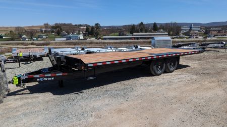 New 2025 BWise 22' HD Deckover Power Tilt Trailer w/ Hydraulic Jack