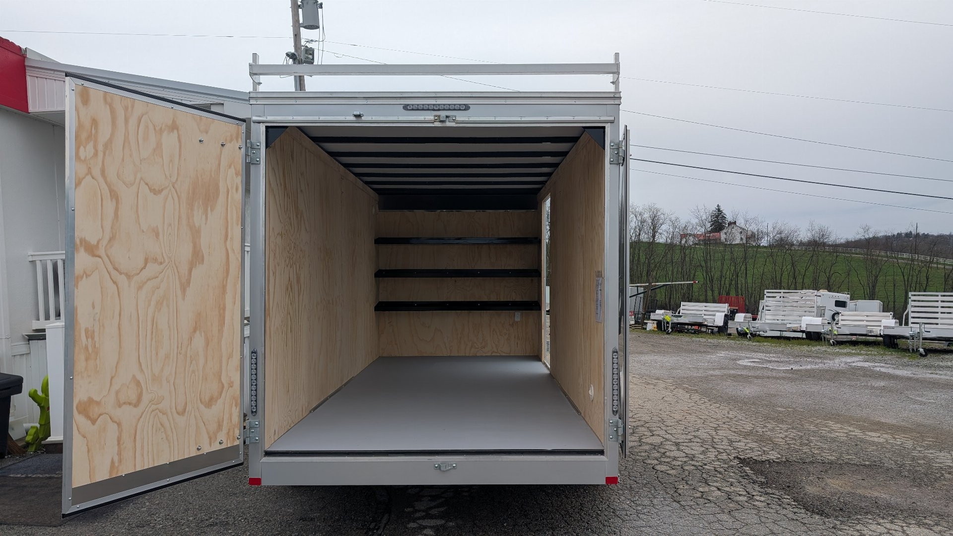 New 2025 Car Mate 7x16 HD Contractor Trailer w/ Rear Barn Doors (9990#)