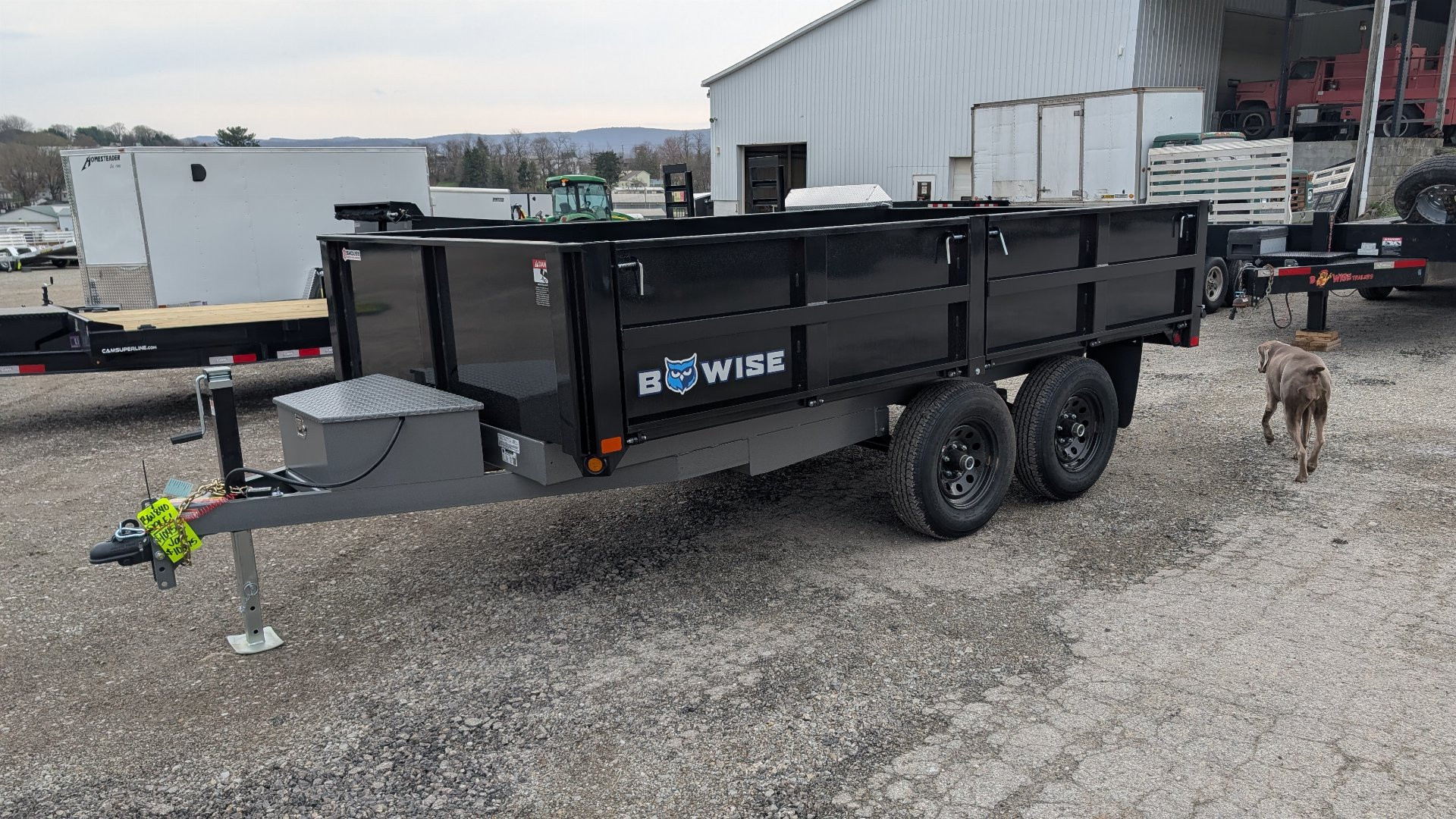 New 2025 BWise 7x12 Deckover Dump Trailer w/ Drop Sides!!! (PRICE DROP!!!)