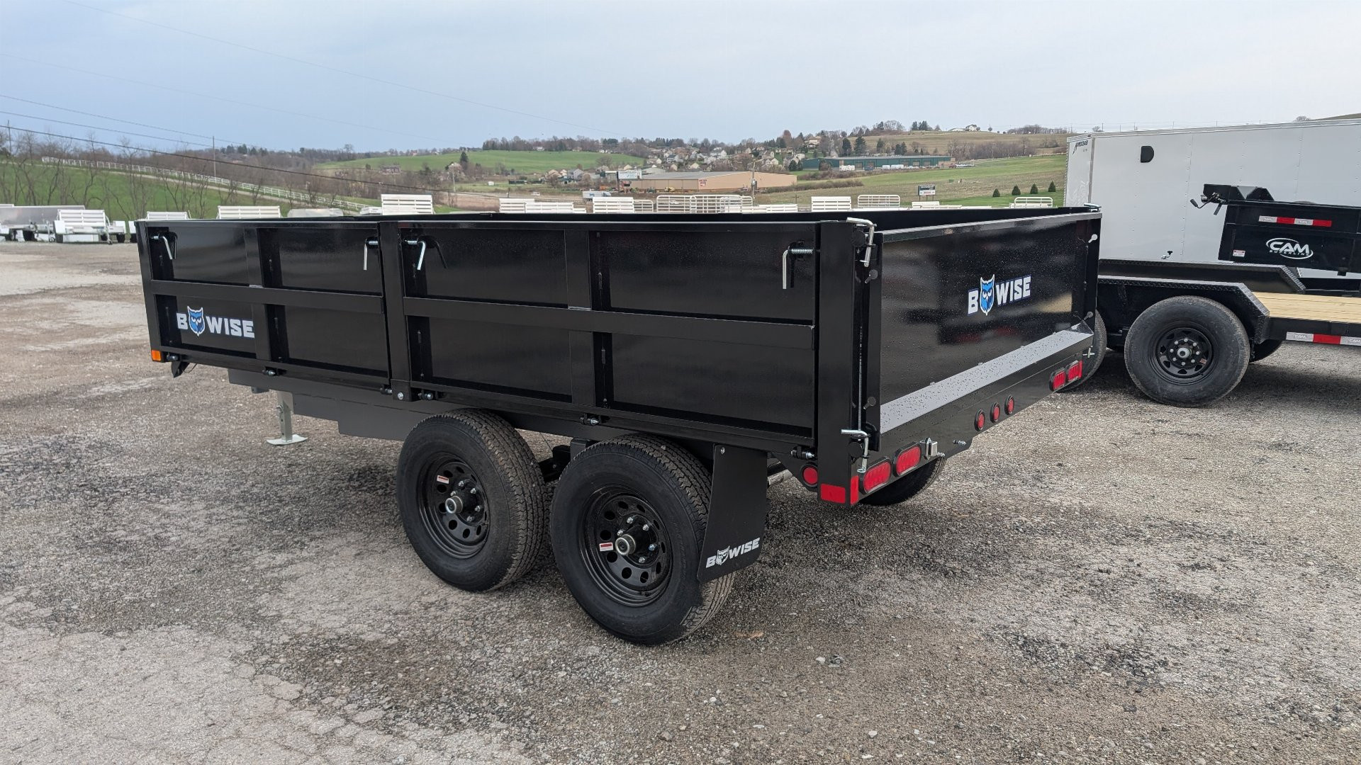 New 2025 BWise 7x12 Deckover Dump Trailer w/ Drop Sides!!! (PRICE DROP!!!)