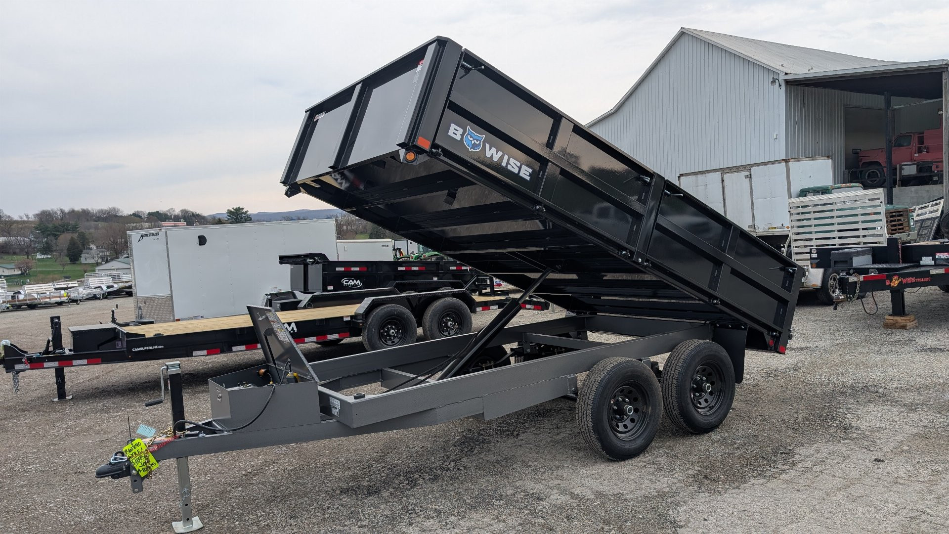 New 2025 BWise 7x12 Deckover Dump Trailer w/ Drop Sides!!! (PRICE DROP!!!)
