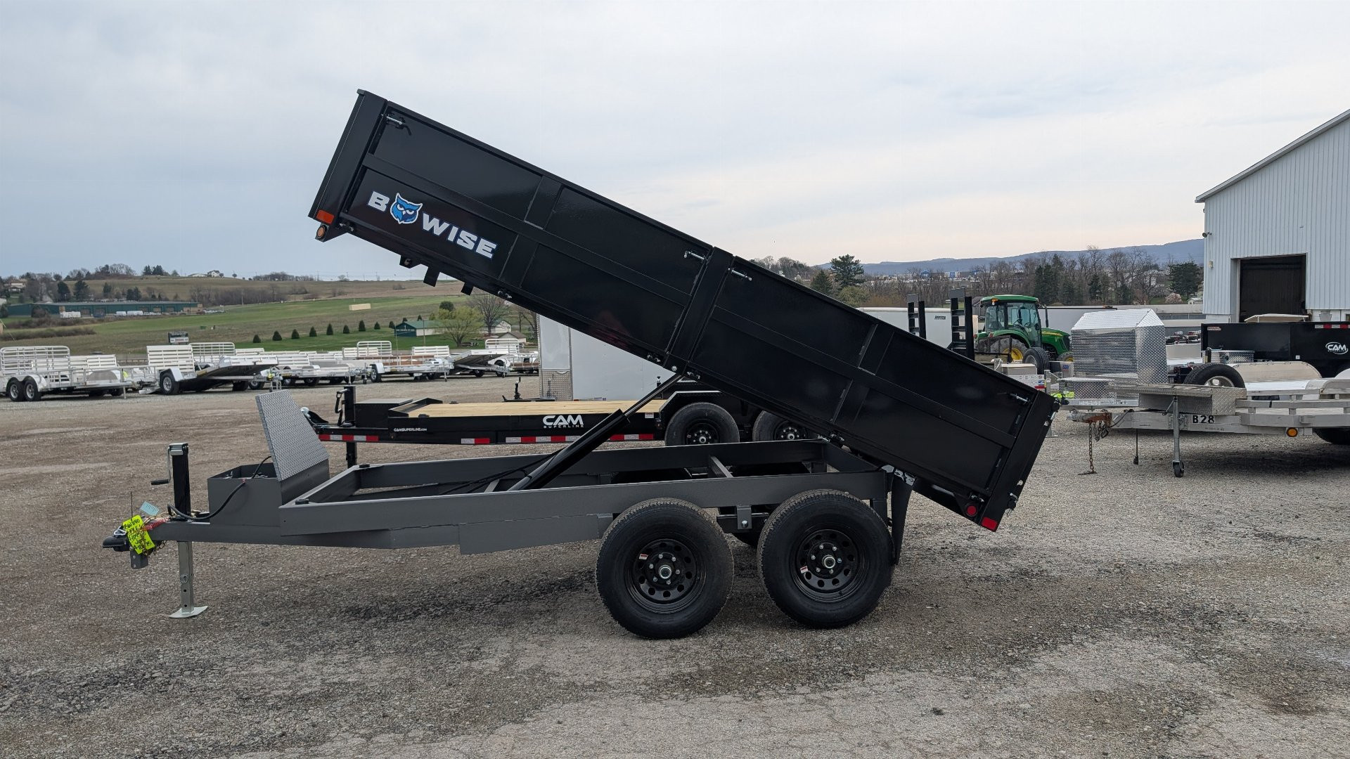 New 2025 BWise 7x12 Deckover Dump Trailer w/ Drop Sides!!! (PRICE DROP!!!)