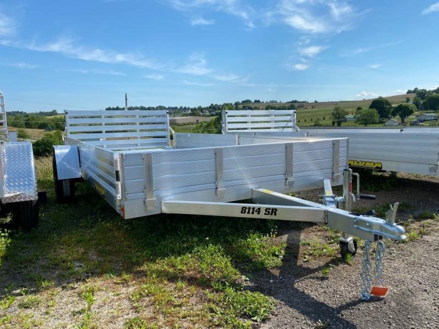 New 2026 Aluma 6'9" x 14' SR Utility w/ Side Ramps, Bi-Fold Gate, Rear Solid Sides