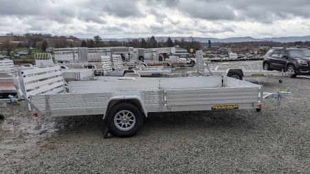 New 2026 Aluma 6'9" x 14' SR Utility w/ Side Ramps, Bi-Fold Gate, Rear Solid Sides