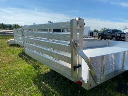 New 2026 Aluma 6'9" x 14' SR Utility w/ Side Ramps, Bi-Fold Gate, Rear Solid Sides