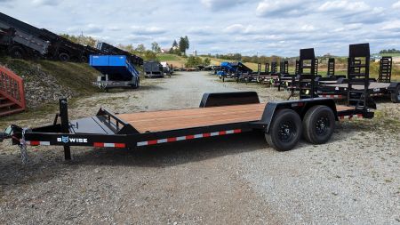 New 2025 BWise 22' HD Lo Pro Equipment Hauler w/ 5' Ladder Ramps