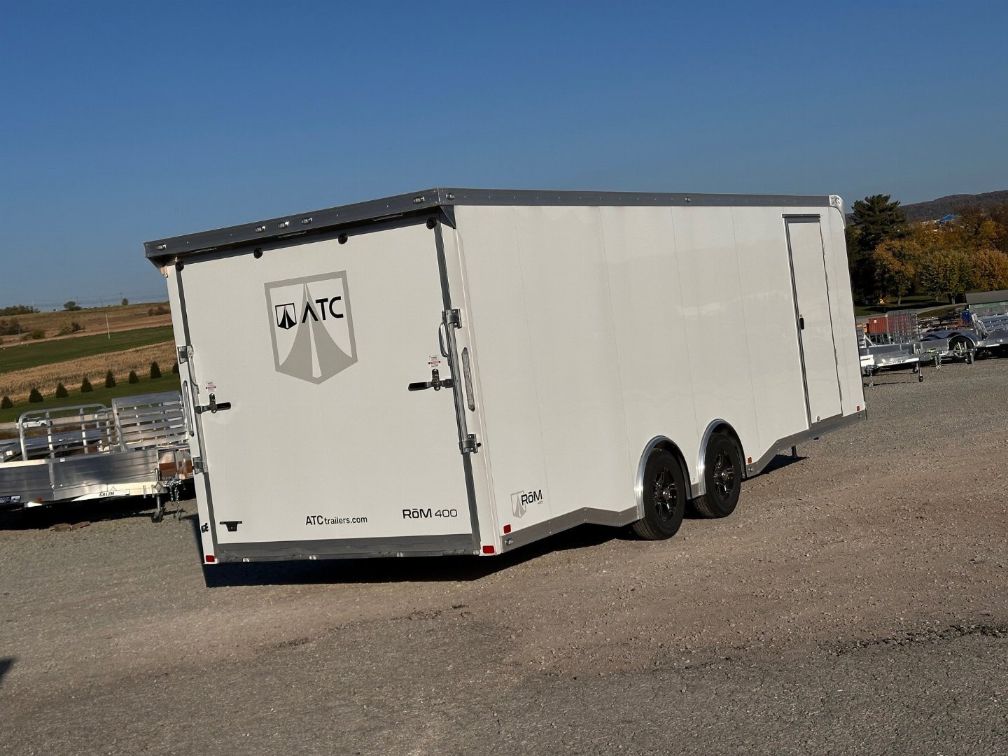 New NEW 2025 ATC 8.5 x 24 ROM400 Enclosed ALUMINUM Car Hauler w/ PED Door