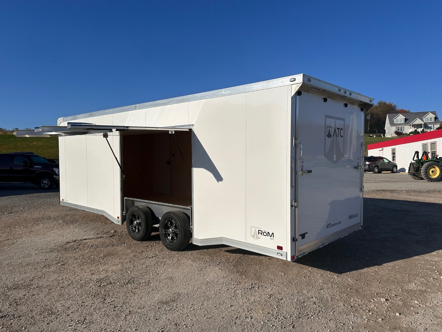 New NEW 2025 ATC 8.5 x 24 ROM400 Enclosed ALUMINUM Car Hauler w/ PED Door