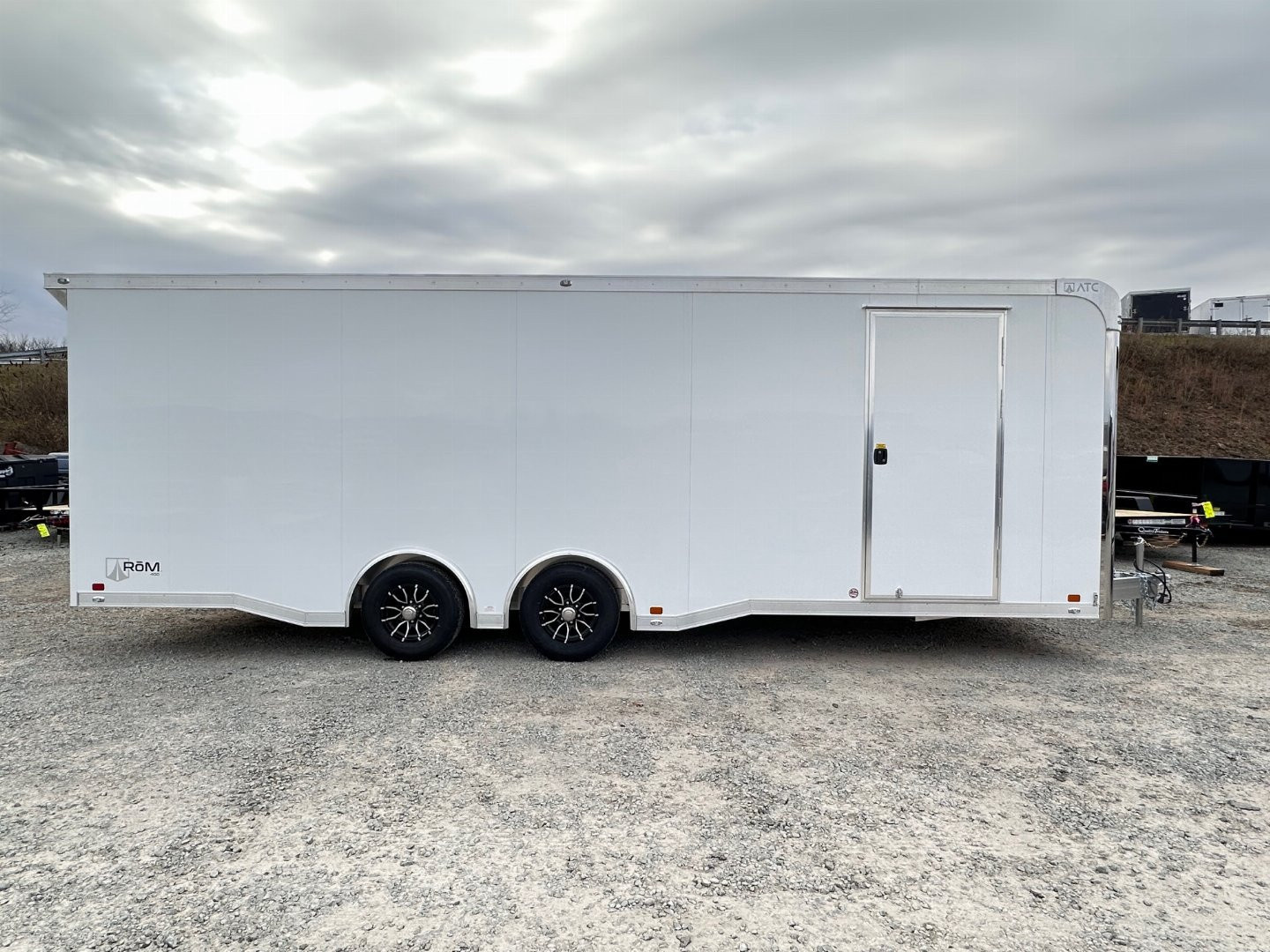 New NEW 2025 ATC 8.5 x 24 ROM400 Enclosed ALUMINUM Car Hauler w/ PED Door