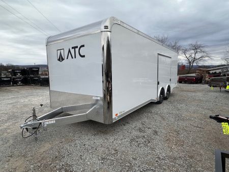 New NEW 2025 ATC 8.5 x 24 ROM400 Enclosed ALUMINUM Car Hauler w/ PED Door