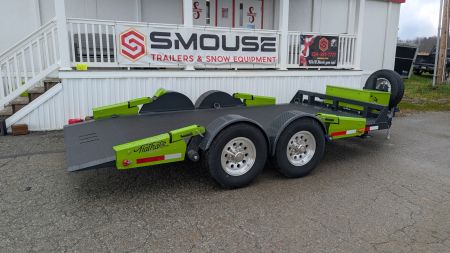 New 2026 "FlatTrak" by Belmont 7x14 HD Lay Flat Tilt Equipment Hauler w/ Hyd Jack!!!