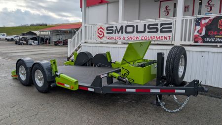 New 2026 "FlatTrak" by Belmont 7x14 HD Lay Flat Tilt Equipment Hauler w/ Hyd Jack!!!