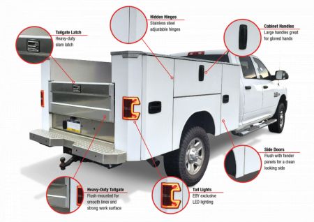 New EBY "RENEGADE" 9'3" x 96" Wide DW Aluminum Utility/Service Body