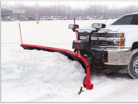 New 2025 Hiniker 9' HDPE Poly Trip Edge Scoop Plow w/ LED Lights & Wear Plates