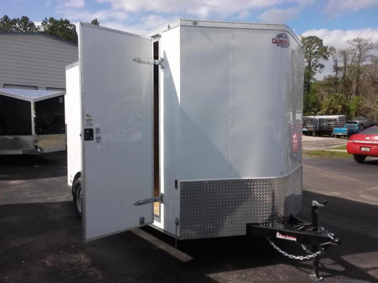 New GANS712SA CARGO MATE 7' X 12' ENCLOSED CARGO TRAILER W/ REAR RAMP DOOR, SIDE DOOR, & UPGRADES