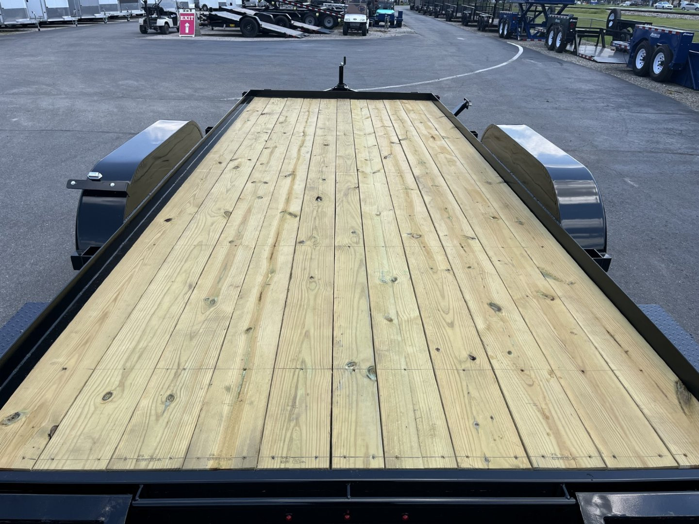 New CHE1860 TEXAS TRAILER 6'10" X 18' CAR HAULER W/ SLIDE UNDER RAMPS