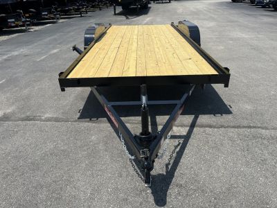New CHE1860 TEXAS TRAILER 6'10" X 18' CAR HAULER W/ SLIDE UNDER RAMPS